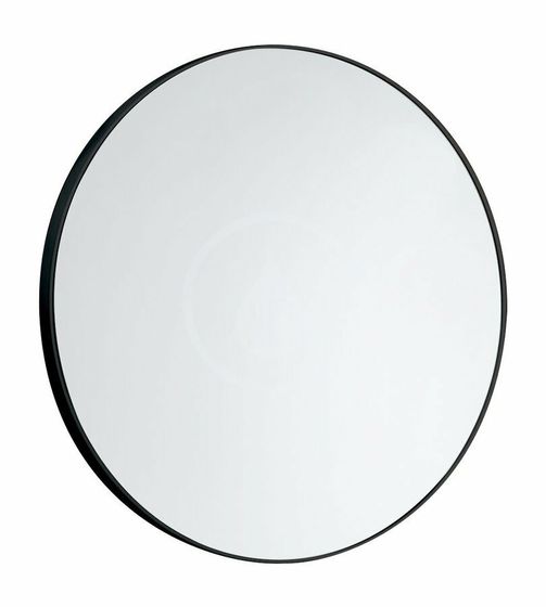 Aqualine Zrkadlá - Zrkadlo, priemer 600 mm, matná čierna