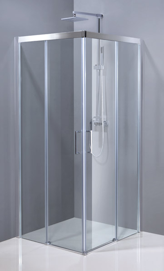 Aquatek Dynamic A4 sprchovací kút štvorcový 80x80cm, chróm-satin, sklo číre