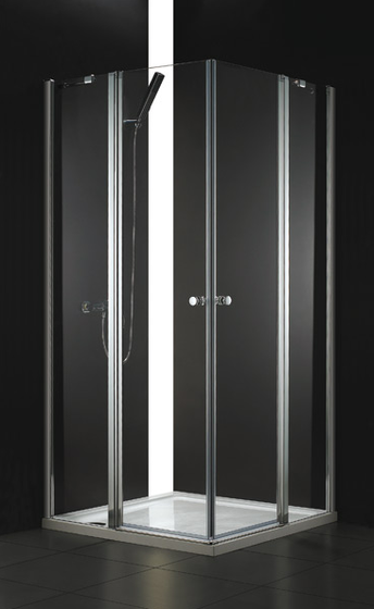 Aquatek Glass A4 sprchovací kút štvorcový 90x90cm, chróm, sklo číre, výška 195 cm