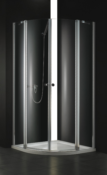 Aquatek Glass S6 sprchovací kút štvrťkruhový 90x90cm, profil chróm, sklo frost