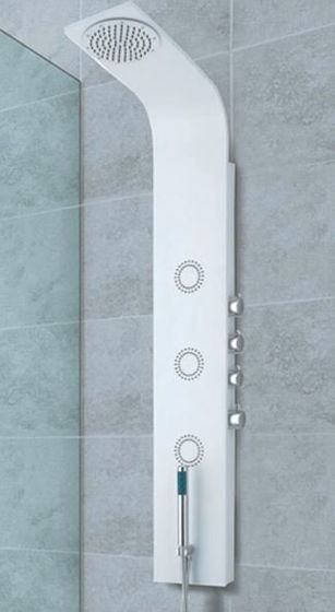 Aquatek Ibiza hydromasážny panel s vodopádom, hliník, s termostatickou batériou