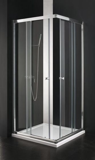 Aquatek Master A4 sprchovací kút štvorcový 80x80cm, profil biely, sklo matné