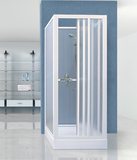 Aquatek Royal D3 sprchovacia kabína štvorcová 80x80cm, biela, krilex výplň voda