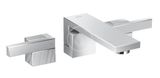 Axor Edge - Umývadlová batéria s výpusťou, 3-otvorová inštalácia, chróm/diamantový brús