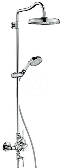 Axor Montreux - Showerpipe s termostatickou batériou a hornou sprchou 1jet, chróm
