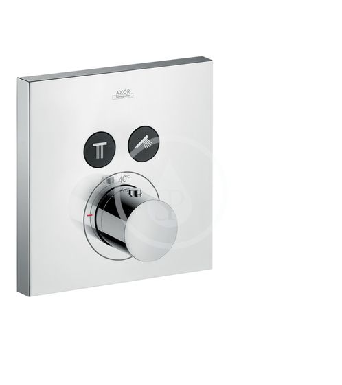 Axor ShowerSelect - Termostat pod omietku na 2 spotrebiče, chróm