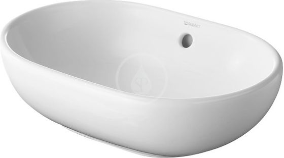 Duravit Bathroom_Foster - Umývadlo na dosku, 495x350 mm, s prepadom, bez otvoru na batériu, s WonderGliss, biela