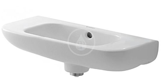 Duravit D-Code - Jednootvorové umývadielko s prepadom, 500 mm x 220 mm, biele