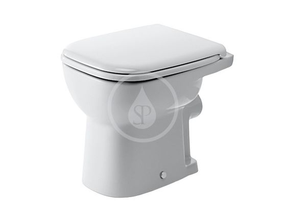 Duravit D-Code - Stojace WC, zadný odpad, ploché splachovanie, s HygieneGlaze, alpská biela