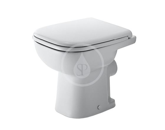 Duravit D-Code - Stojace WC, zadný odpad, s HygieneGlaze, alpská biela