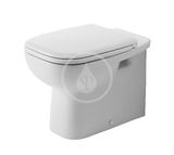 Duravit D-Code - Stojace WC, zadný odpad, s HygieneGlaze, biela