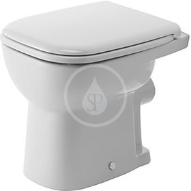 Duravit D-Code - Stojace WC, ploché splachovanie, zadný odpad, biela