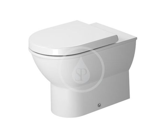 Duravit Darling New - Stojace WC, zadný odpad, s WonderGliss, alpská biela