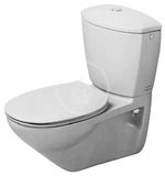 Duravit Duraplus - WC misa kombi, závesná, zadný odpad, WonderGliss, biela