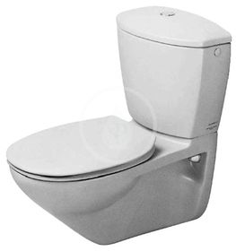 Duravit Duraplus - WC misa kombi, závesná, zadný odpad, WonderGliss, biela