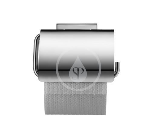 Duravit Karree - Držiak toaletného papiera s krytom, chróm