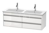 Duravit Ketho - Umývadlová skrinka 480x1270x475 mm, 4 zásuvky, lesklá biela