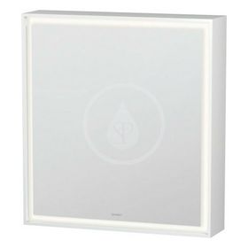 Duravit L-Cube - Zrkadlová skrinka s LED osvetlením, 700x650x155 mm, pánty vľavo, biela