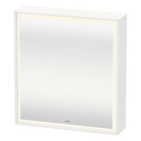 Duravit L-Cube - Zrkadlová skrinka s LED osvetlením, 700x650x155 mm, pánty vpravo, biela