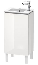 Duravit L-Cube - Umývadlová skrinka 856x420x294 mm, ľavá, 1 dvierka, lesklá biela