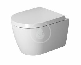 Duravit ME by Starck - Závesné WC Compact, Rimless, biela/matná biela