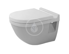 Duravit Starck 3 - Závesné WC, s plochým splachovaním, s HygieneGlaze, alpská biela