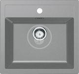 Franke Sirius - Tectonitový drez SID 610, 560x530 mm, sivá