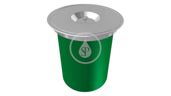 Franke KEA - Vstavaný odpadkový kôš E12, zelená/nerezová