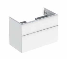 Geberit iCon - Umývadlová skrinka, 89x62x48 cm, 2 zásuvky, lesklá biela