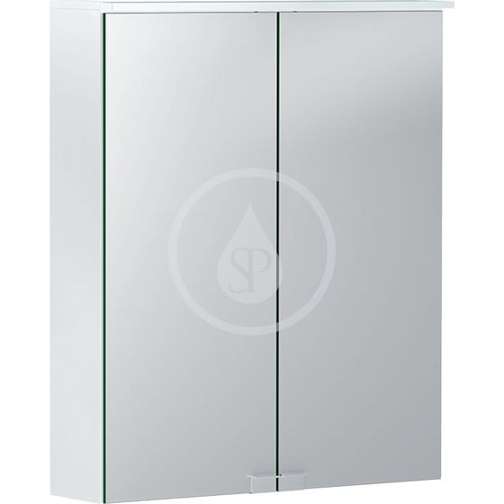 Geberit Option - Zrkadlová skrinka s osvetlením, 560x675x180 mm, biela