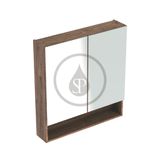 Geberit Selnova Square - Zrkadlová skrinka 850x788x175 mm, 2 dvierka, orech hickory