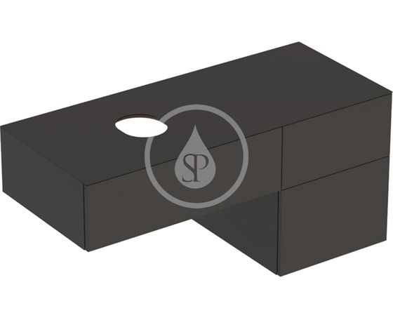 Geberit VariForm - Umývadlová skrinka, 1200x510x550 mm, 3 zásuvky a zápachový uzáver, lávová