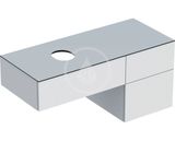 Geberit VariForm - Umývadlová skrinka, 1200x510x550 mm, 3 zásuvky a zápachový uzáver, lesklá biela/matná biela