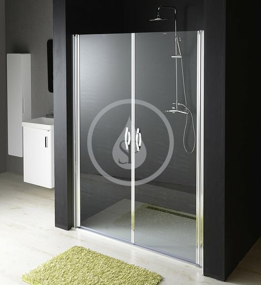 Gelco One - Sprchové dvere do niky dvojkrídlové 1180-1220 mm, Coated Glass, leštený hliník/číre sklo
