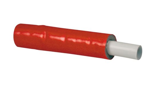 Giacomini plasthliníková rúrka PE-Xb/Al/PE-Xb 32×3 mm v červenej izolácii 10 mm, 25 m