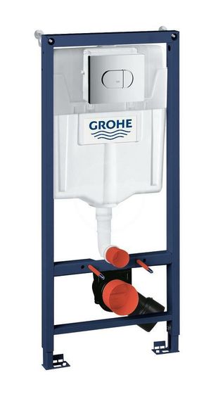 Grohe Solido - Set predstenovej inštalácie na závesné WC a tlačidlo Arena Cosmopolitan, chróm