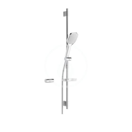 Hansa Activejet - Set sprchovej hlavice, 1 prúd, tyče a hadice, biela/chróm