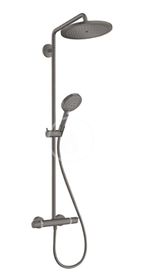 Hansgrohe Croma Select S - Sprchový set Showerpipe 280 s termostatom, EcoSmart, kefovaný čierny chróm