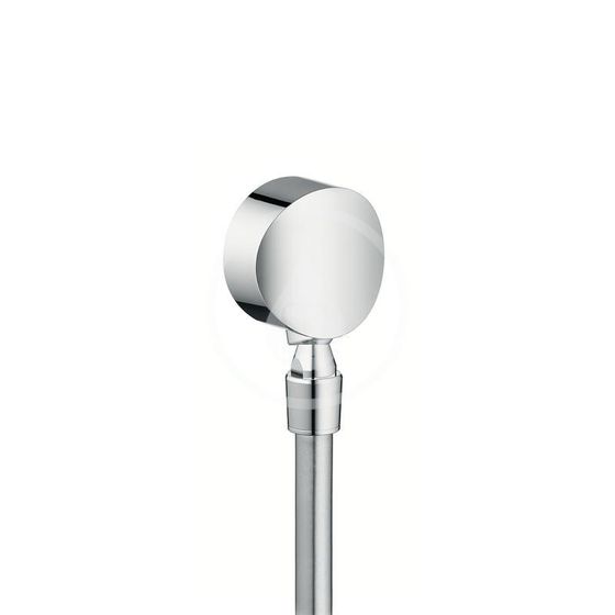 Hansgrohe Kolienka - Pripojenie hadice FixFit S so spätným ventilom a s guľovým kĺbom, chróm
