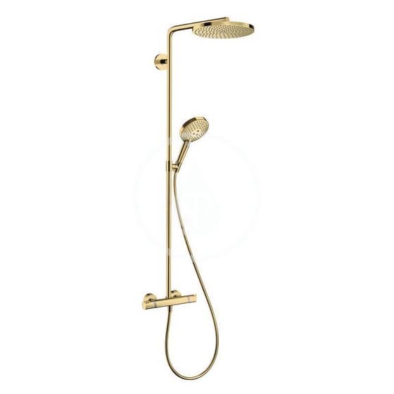 Hansgrohe Raindance Select S - Sprchový set Showerpipe s termostatom, 3 prúdy, leštený vzhľad zlata