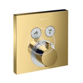 Hansgrohe Shower Select - Termostatická batéria pod omietku na 2 spotrebiče, leštený vzhľad zlata