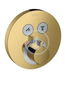 Hansgrohe Shower Select - Termostatická batéria pod omietku na 2 spotrebiče, leštený vzhľad zlata