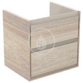 Ideal Standard Connect Air - Umývadlová skrinka, 530x409x517, svetlé drevo/matný svetlohnedý lak