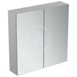 Ideal Standard Mirror&Light - Zrkadlová skrinka 700x700 mm, hliník