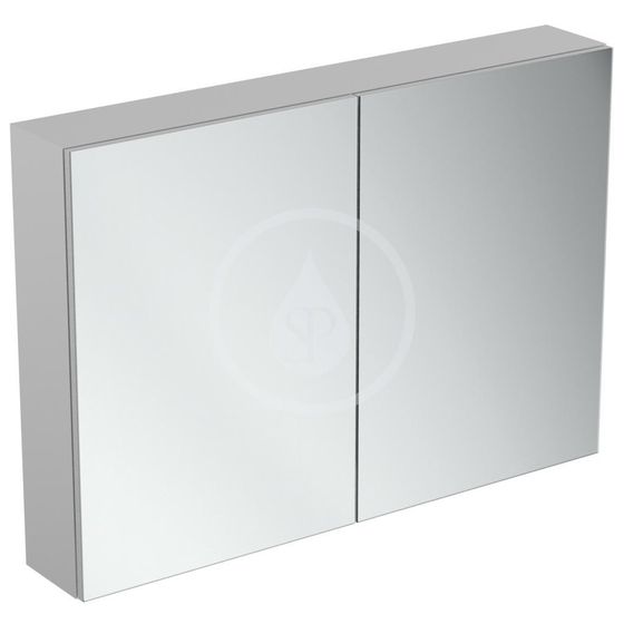 Ideal Standard Mirror&Light - Zrkadlová skrinka s LED osvetlením a zásuvkou, 1000x700 mm, hliník