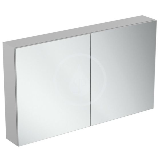 Ideal Standard Mirror&Light - Zrkadlová skrinka s LED osvetlením a zásuvkou, 1200x700 mm, hliník