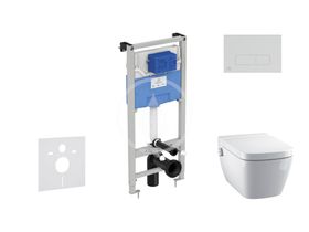 Ideal Standard ProSys - Set predstenovej inštalácie, sprchovacej toalety a sedadla TECEone, tlačidla Oleas M2, Rimless, SoftClose, chróm