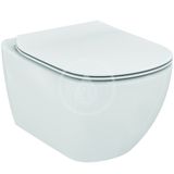 Ideal Standard Tesi - Závesné WC s doskou SoftClose, AquaBlade, biela