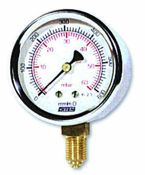 Ivar MM63 radiálny manometer pre plyn 0-60mbar