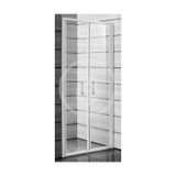 Jika Lyra plus - Sprchové dvere dvojkrídlové, 900x1900 mm, biela/sklo dekor stripy